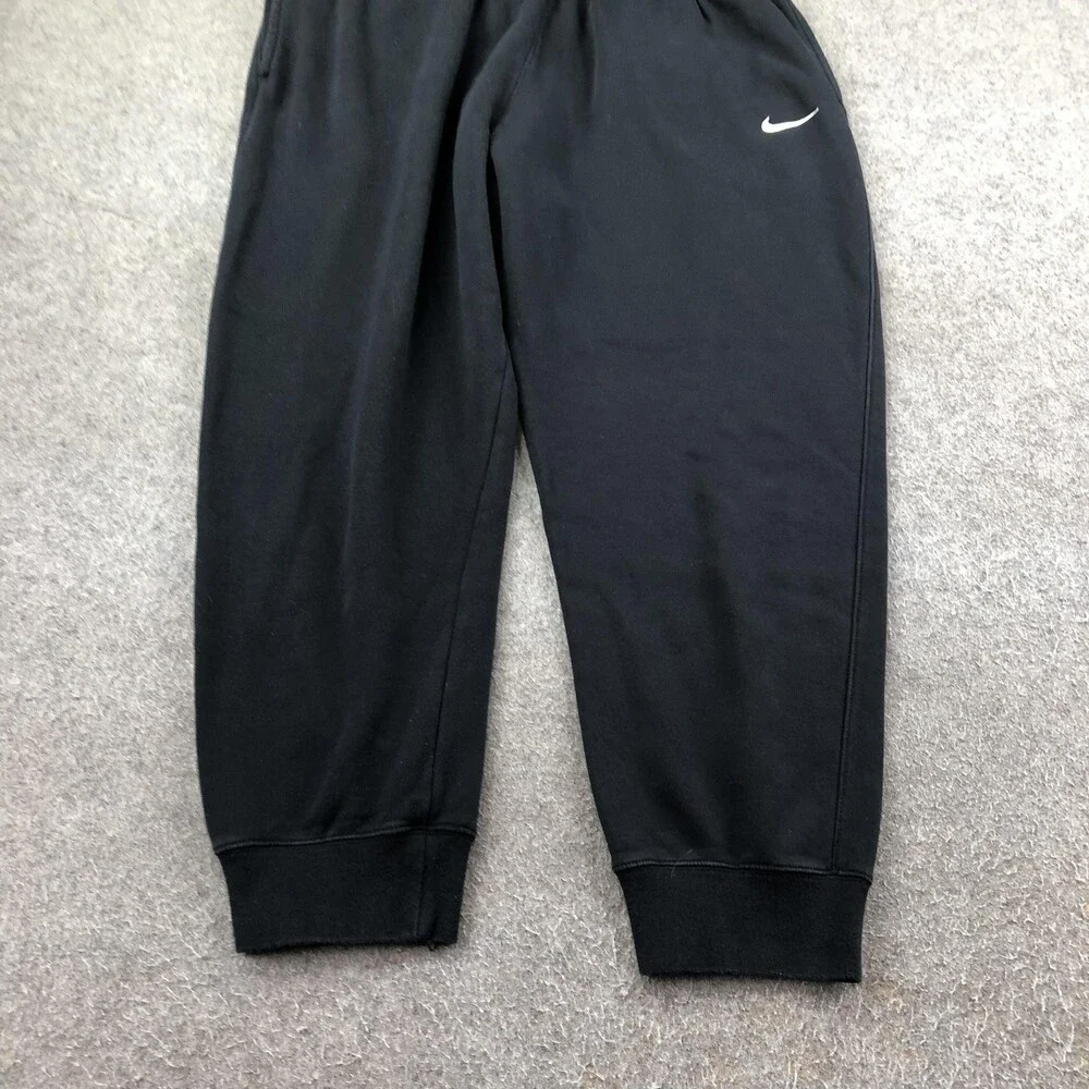 Nike Sweatpants Mens 2XL Black Fleece Joggers Elastic Waist Pockets Cuffed
